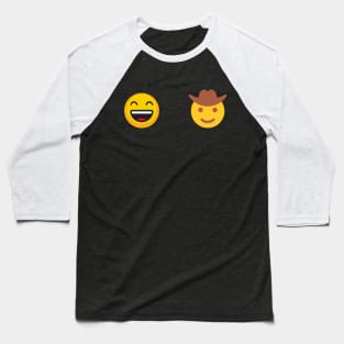 Happy / cowboy emoji sticker Baseball T-Shirt